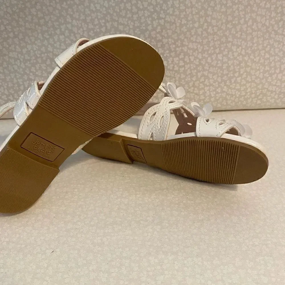 Jumping Beans Girls Size 9 Extrvagant Gladiator White Sandals